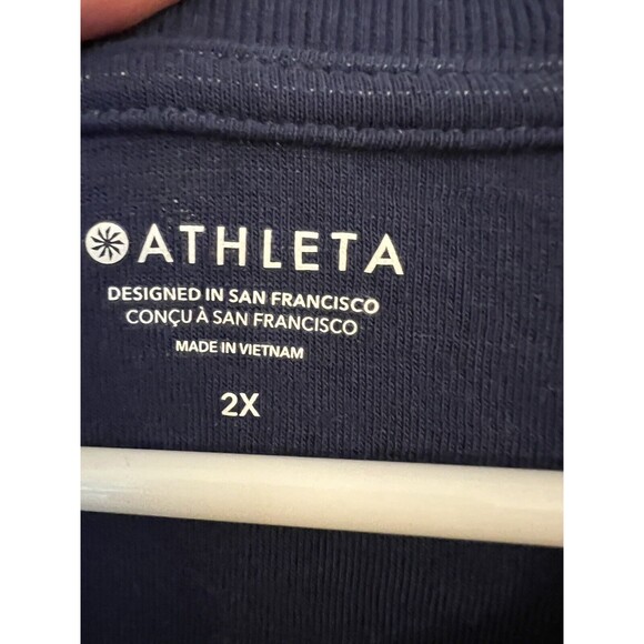 Athleta 2x Sundown Sweatshirt II Eclipse Blue 986970 Plus Tie Dye - Picture 5 of 8